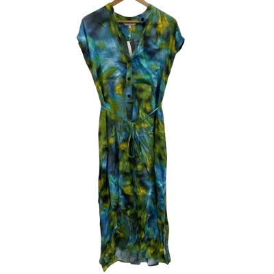 Veronika Maine Womens Size 10 Printed Dress Shirt With Pockets! 