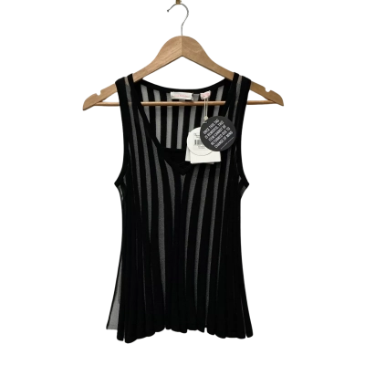 Sass & Bide Womens  Size XXS Singlet Top Black  /  silver 