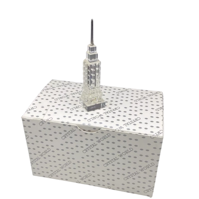 Crystal World  1999 Mini Empire State Building In Gift Box CRYSTAL FIGURE    (Brica Shelf)