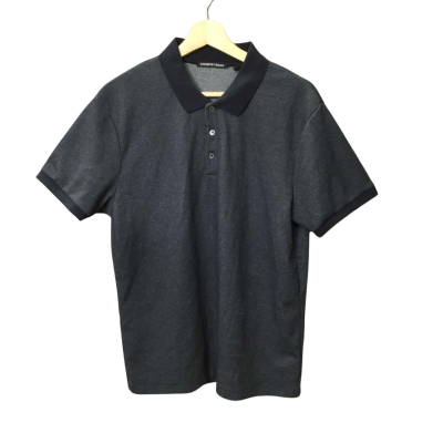 Men’s Size M Navy Blue And Grey Country Road Polo Shirt 