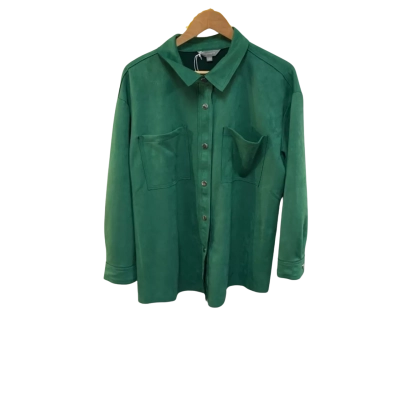 BNWT Suzannegrae Womens  Size L Button Up Top Green RRP $69.95