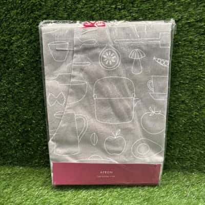 Kikki.K Grey Printed Apron (New in Box)