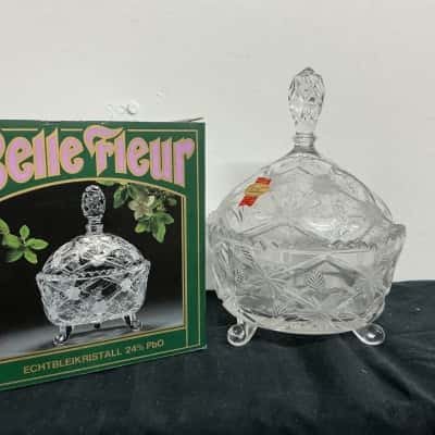 Vintage Belle Fleur Lead Crystal Dish 