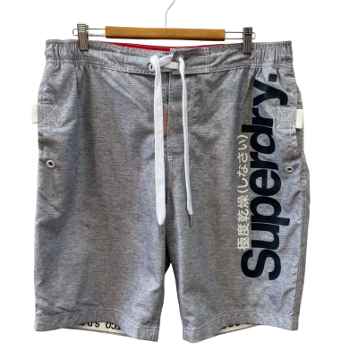 Superdry Mens Size XXL Grey Board Shorts