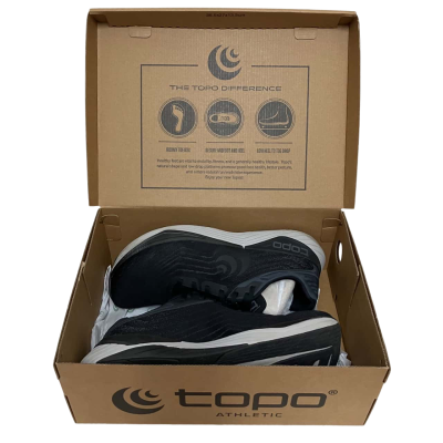 Topo Athletic Mens  Size 13 Black Runners RRP $279
