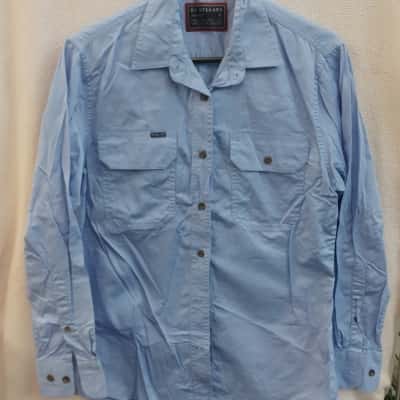 R B Sellars Womens  Size 10 Long Sleeve Shirt Blue 