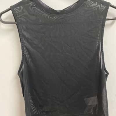 Elka Collective Womens  Size 10 Mesh Black Sleeveless Too 