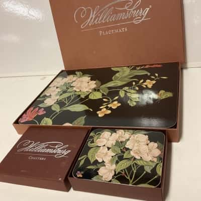 Williamsburg garden images placemat and coaster set