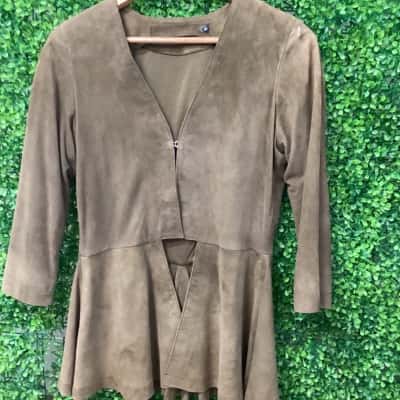 Suede Maidenlove  Size 10 Khaki jacket