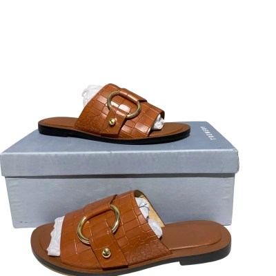 Brekkie Trenery Womens  Size 38 Flats / Slides Brown / Gold 