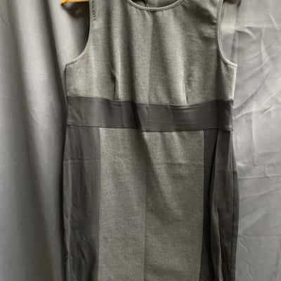 Basque Womens Size 16 Black & Grey Dress
