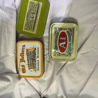 3x vintage tobacco tins
