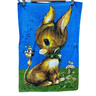 Donkey And Songbird Cotton Tea Towel