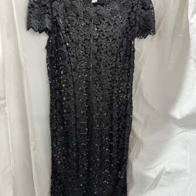 George Gross  black lace dress