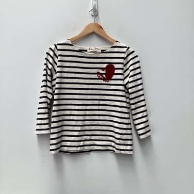 Claire Johnson + Gorman Womens  Size 8, 3/4 Sleeve Top 