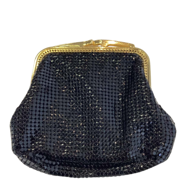No Brand Womens Small Mesh Purse Black / Gold
