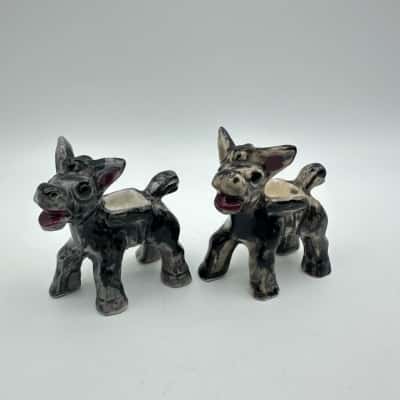 Vintage Donkey Ceramic Figurines 