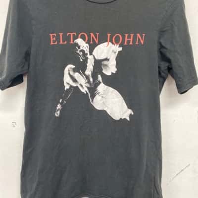 Elton john Mens  Size L Short Sleeve T-shirt Black  