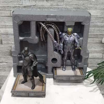DC injustice 2 batman and doc octopus statues