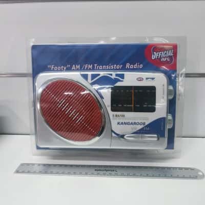 Footy AM FM Transistor Radio Kangaroos As new PreOwned 
