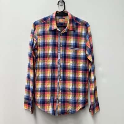 Boss Orange Checked Shirt Multicoloured Size M