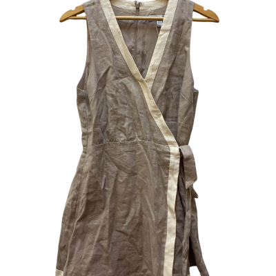 Forever New Womens  Size 10 Sleeveless Playsuit Beige 