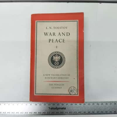 Vintage War and Peace Volume I by Leo Tolstoy – Classic Orange Penguin Books Paperback (Rosemary Edmonds Translation)