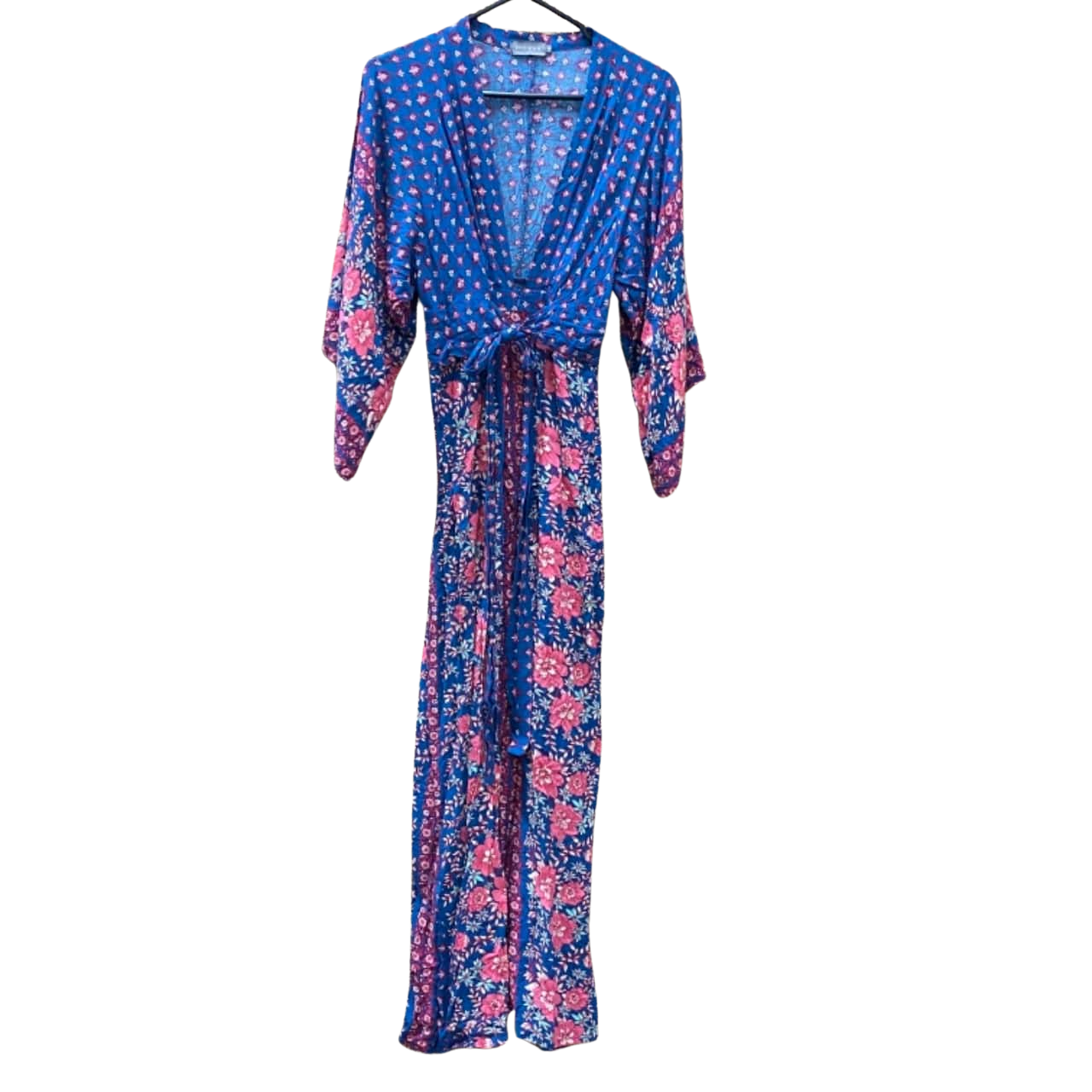 BNWOT Indikah Womens Boho Size 8 / XS Maxi Dress / Party Dress / Wedding  Dress Blue / Pink (s)