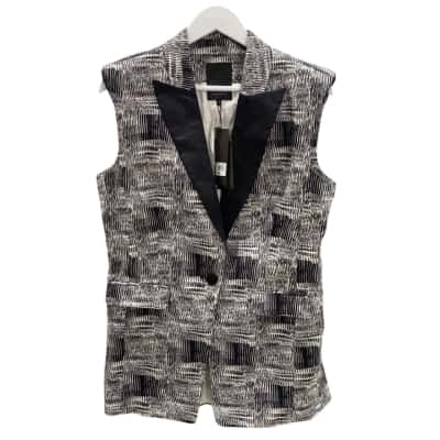 YTTRIUM Women Vest  Size 4 Black  / Grey 