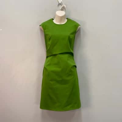 Cue Womens  Size 10 Fitted Mini Dress Green 