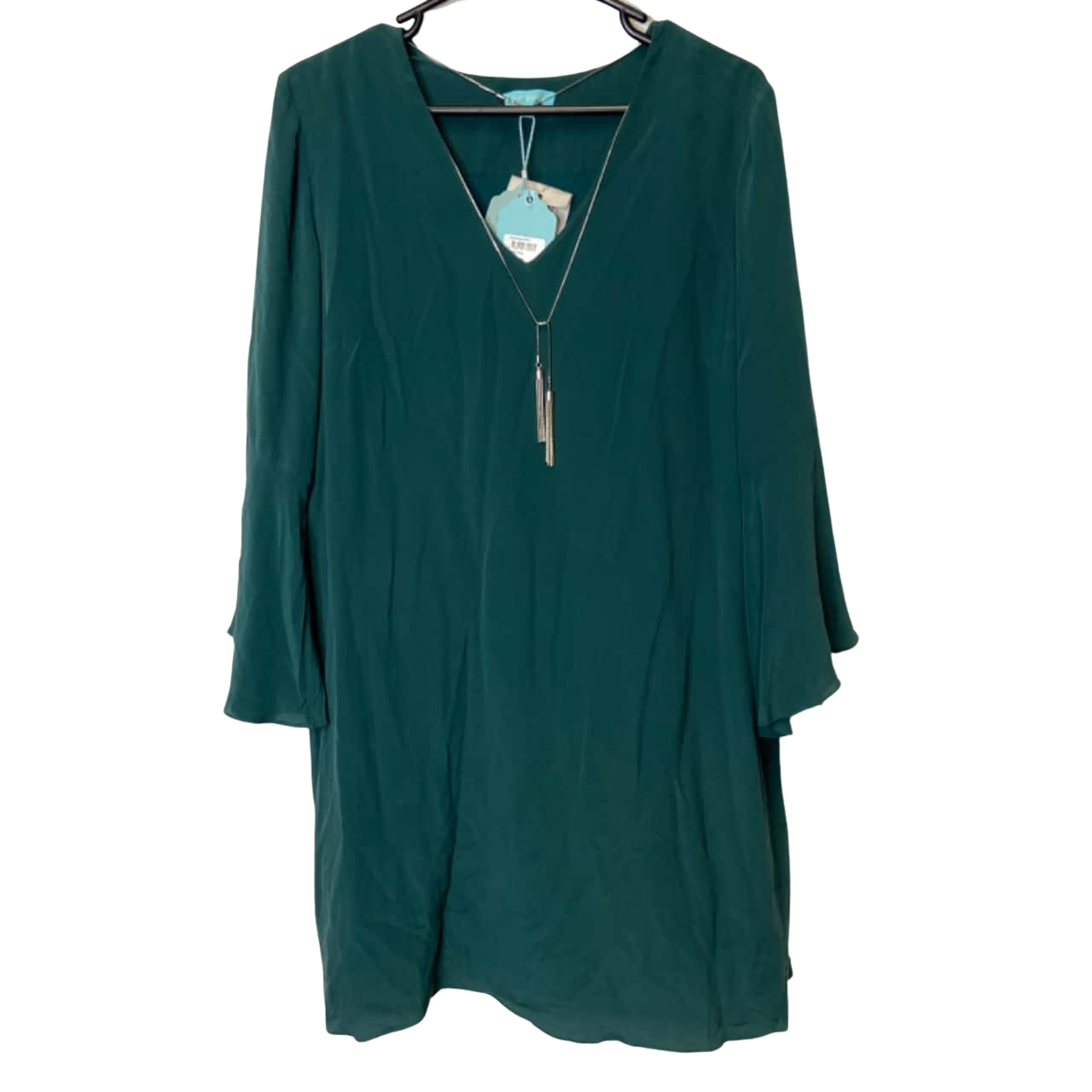 Blue Illusion Womens Size 20 Long Sleeve Midi Dress Dark Teal BNWT RRP 229.99