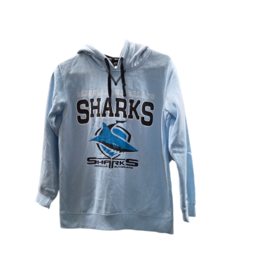Light Blue NRL Cronulla Suppoter Hoodie Size 14