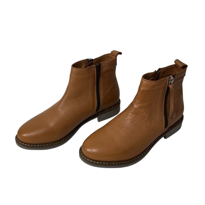 Luna Sole Womens Size 39 Tan Leather Ankle Boots (new)