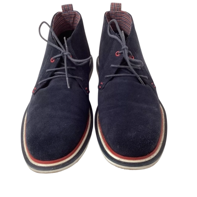 Ben Sherman Modern Chukka SUEDE Size UK 9 Navy Blue 