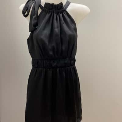  Womens  Size 8 Halter Neck Dress Black  