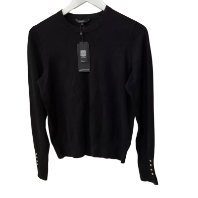 Portmans Womens  Size L Long Sleeve Top Black  