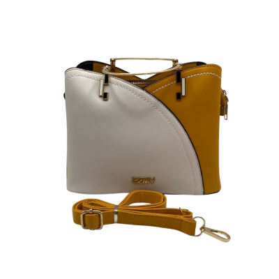 NWOT ZZMY Womens White/Yellow Cross Body Bag (HB2)