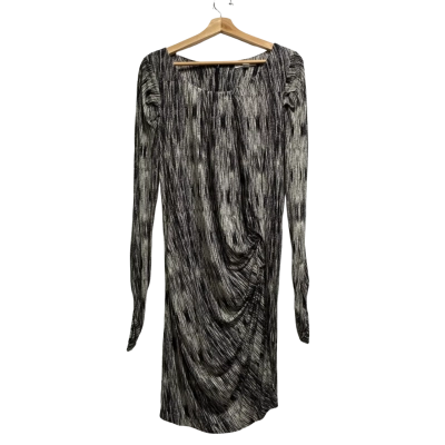 Country Road Women's  Size L Black and White Streak Scrunch Dress