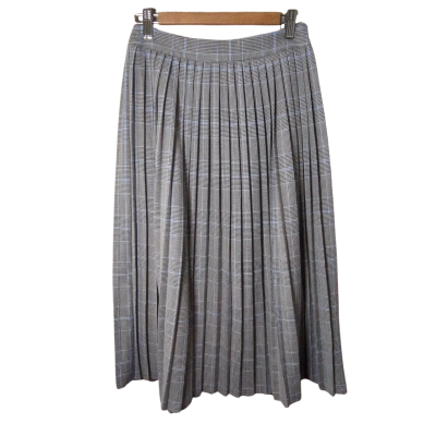 Size 10 - Tokito Womens Checked Pleated Midi Skirt