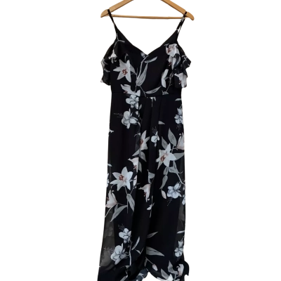 Wayne Cooper Womens Size 10 Floral Dress Black