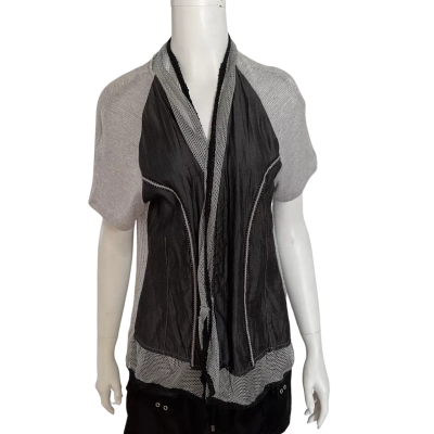  Womens David Pond Vest Top Size 16 Black  / Grey 