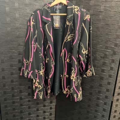 Frank Lyman Womens  Size 18 Beige / Black  / Pink Jacket 