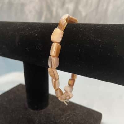  Womens Beaded Bracelet Beige / Cream / Off White / White / Yellow 