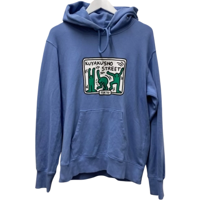 Uniqlo Mens  Size M Hoodie Blue - Keith Haring