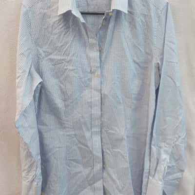 RB Sellars Womens  Size 14 Long Sleeve Shirt Blue / White 