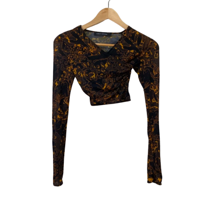 Camilla & Marc Womens Size 6 Freesia Print Sheer Top