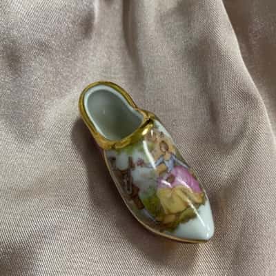 Limoges France Courting Couple Shoe