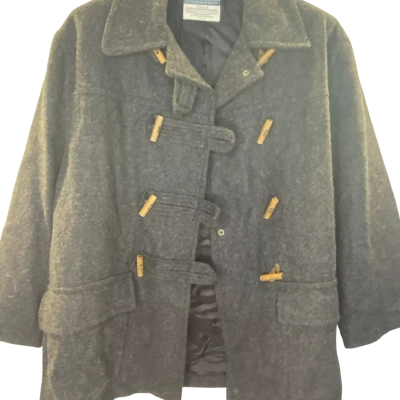 Benetton Mens Coat Size 42 Black  