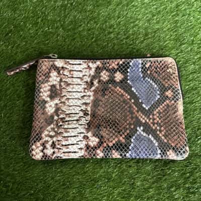 Elk Snakeskin Print Wristlet /Clutch