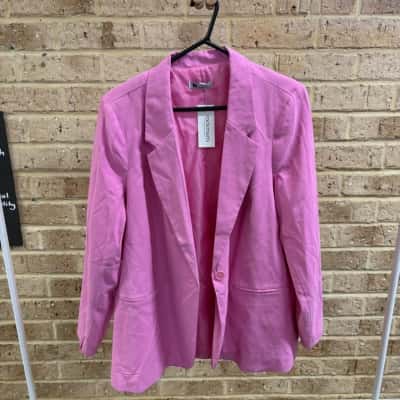 Rockmans Womens pink double button blazer Size 16 